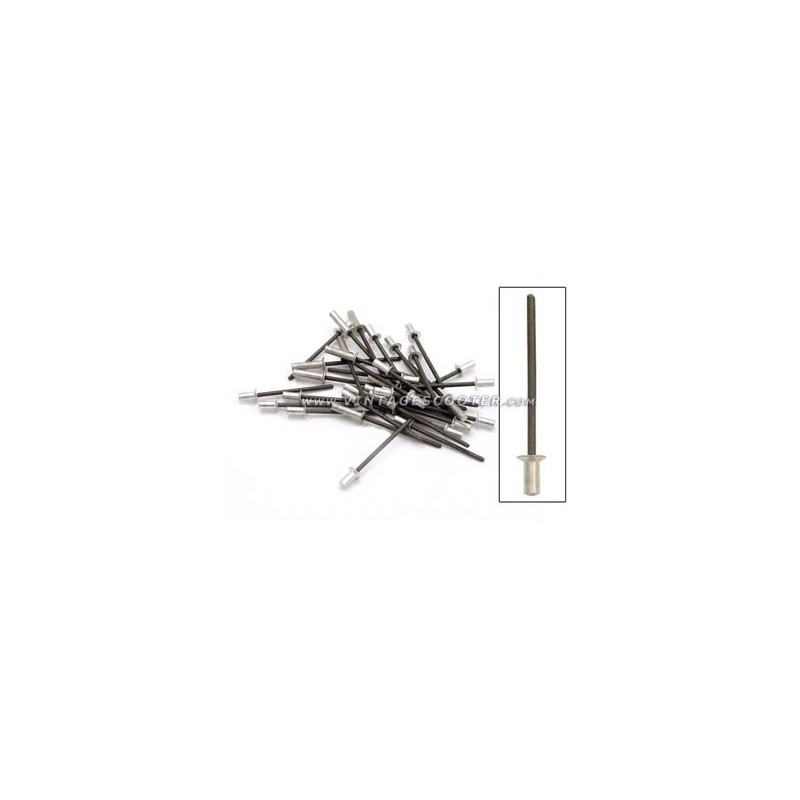 Kit de 35 rivets alu étanches tête chanfreinée pour baguettes de sol 